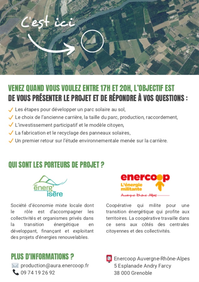 Flyer annonçant la réunion du 23 sept 21